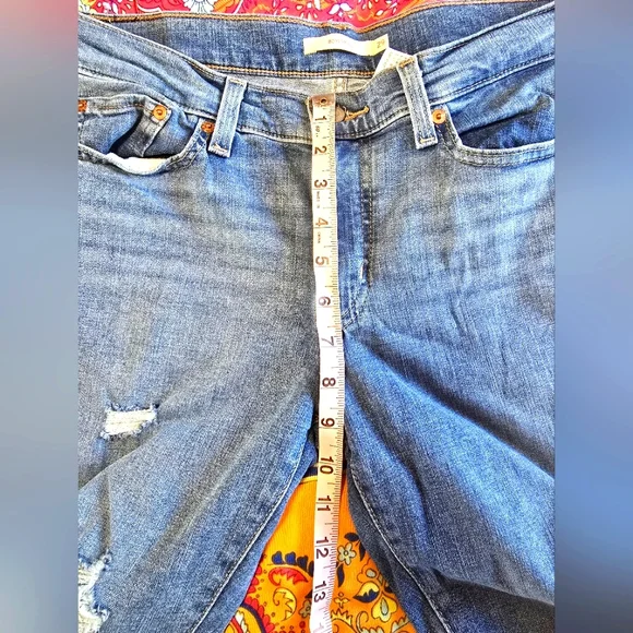 Levi's Boyfriend Jeans Womens 29 Blue Medium Wash Distressed Stretch- 2 Pair - Picture 11 of 15